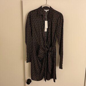 Veronica Beard Lavella Printed Mini Wrap Dress